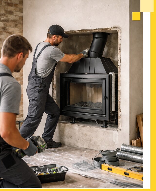 Установка каминных топок в Твери: монтаж, подключение