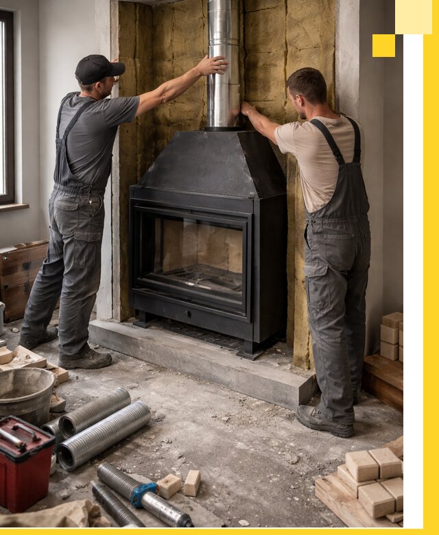 Изготовление и монтаж закрытых каминов в Твери под ключ