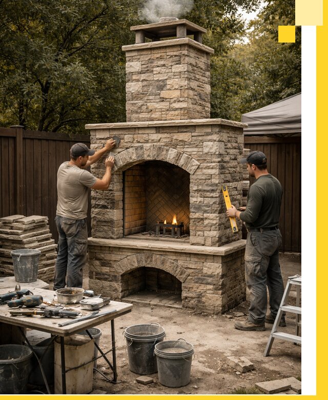 Проектирование и установка уличных каминов в Твери