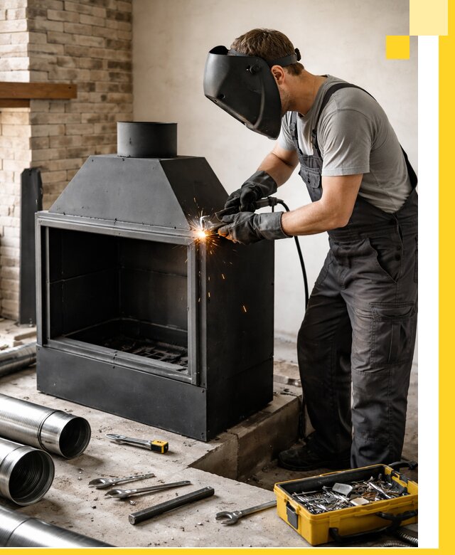 Продажа и установка металлических каминов в Твери под ключ