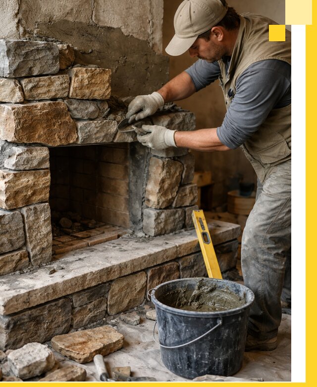 Изготовление и установка каменных каминов под ключ в Твери