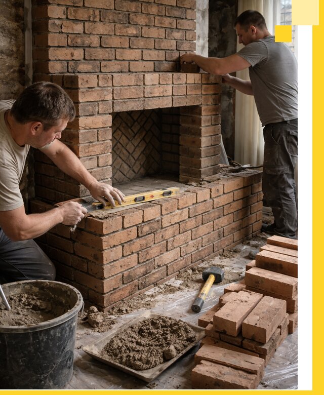 Изготовление и установка кирпичных каминов в Твери