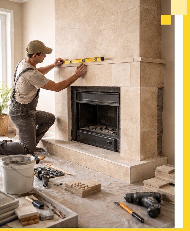 Установка и монтаж каминов в частном доме под ключ в Твери