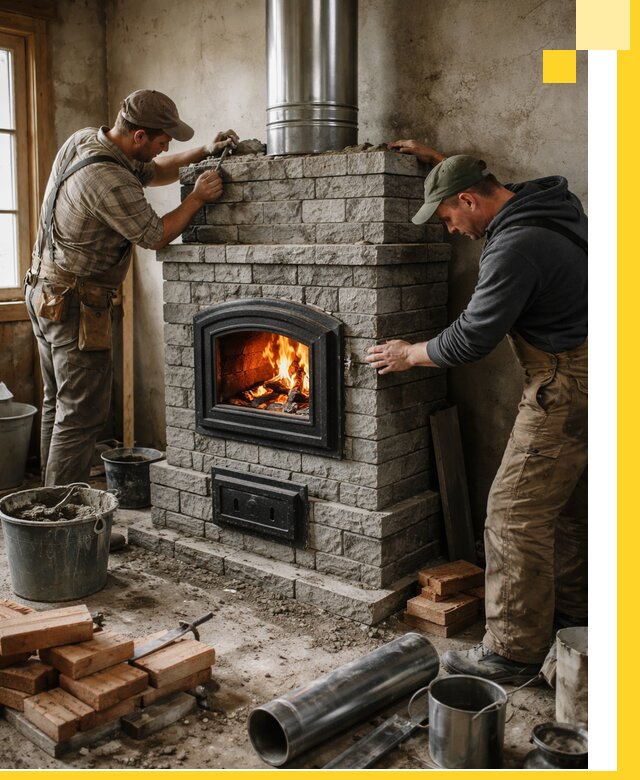 Производство, поставка и монтаж дровяных печей в Твери