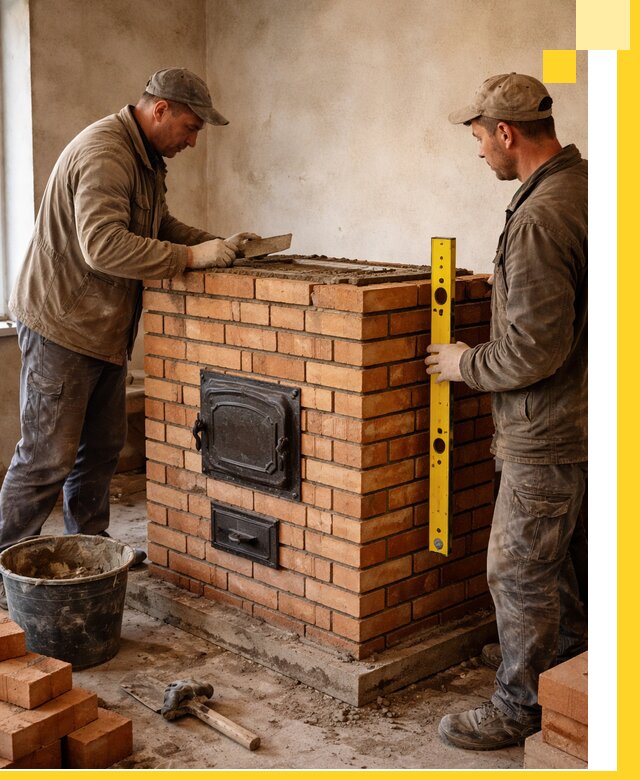 Отопительные печи под ключ в Твери, установка и сборка