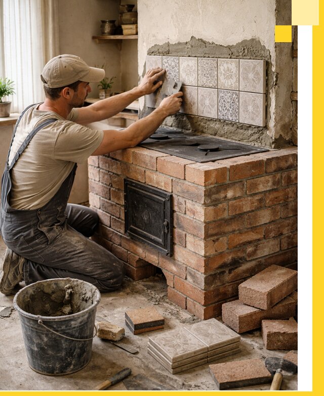 Печи с плитой на заказ монтаж гарантия и сервис в Твери