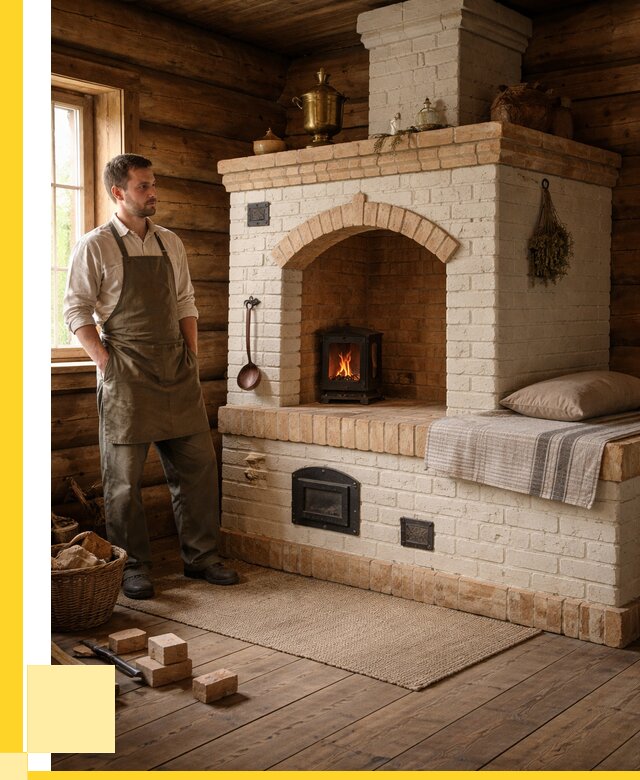 Русские печи с лежанкой под ключ в Твери от 163050 р. ЭриданТвр