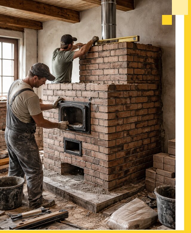 Печи для загородного дома под ключ в Твери — монтаж и сервис