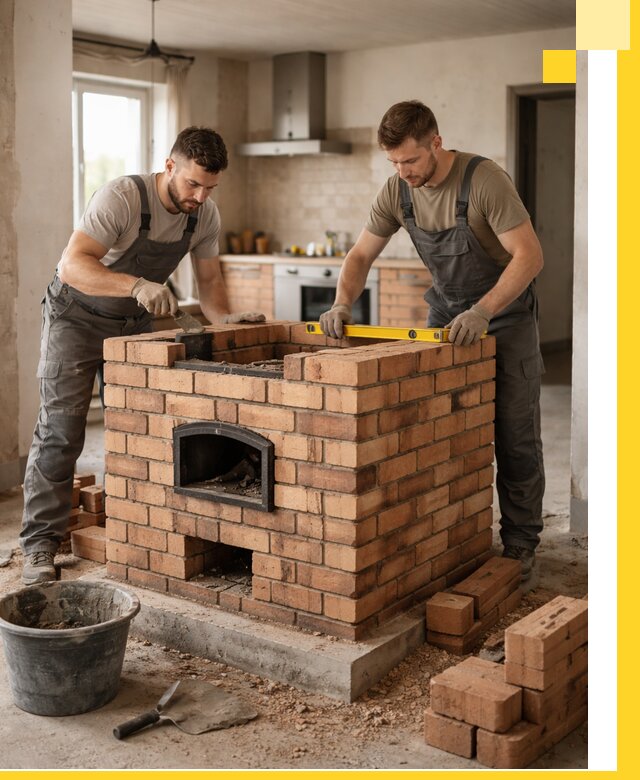 Установка и монтаж печей в частном доме в Твери под ключ