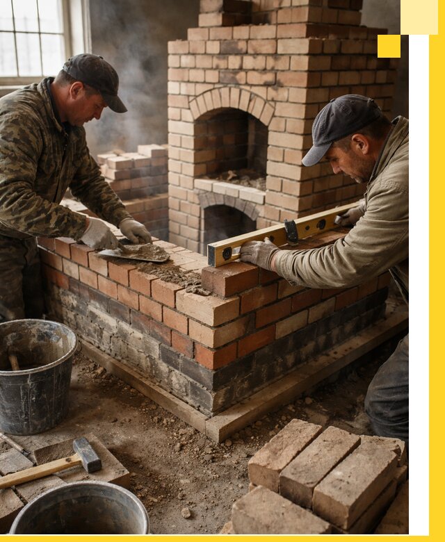 Изготовление и монтаж печей и каминов из кирпича в Твери