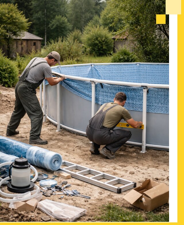 Установка и монтаж каркасных бассейнов в Твери под ключ