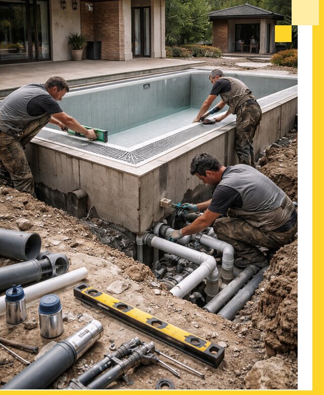 Строительство переливных бассейнов в Твери под ключ