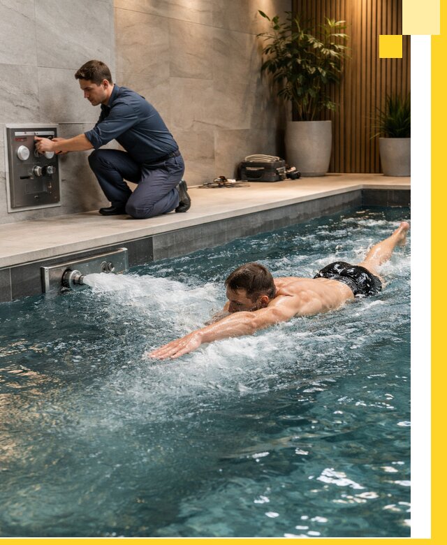 Проектирование и монтаж бассейнов с противотоком в Твери