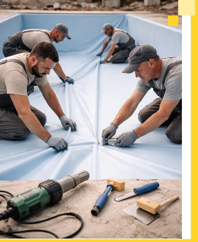 ПВХ пленка для бассейнов с монтажом и гарантией в Твери