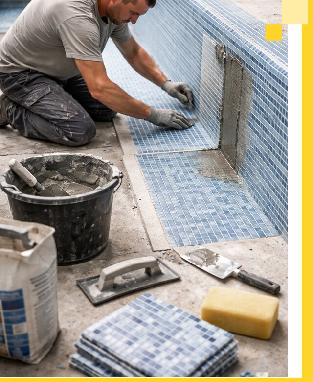 Укладка и ремонт мозаики для бассейнов под ключ в Твери