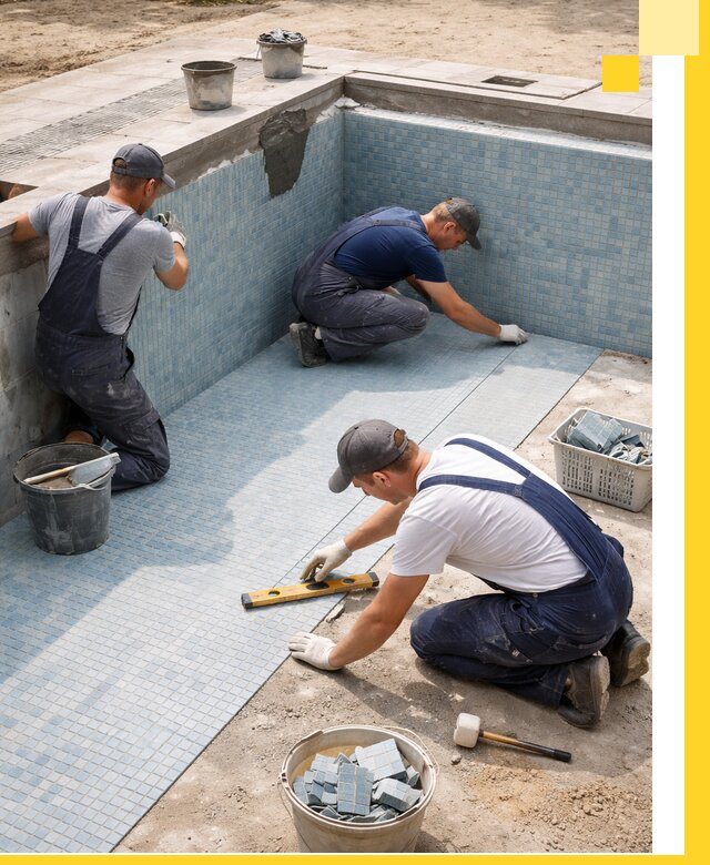 Укладка и установка плитки для бассейнов под ключ в Твери