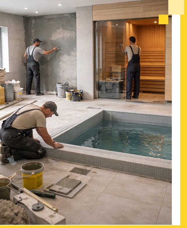 Проектирование и строительство сауны с бассейном в Твери