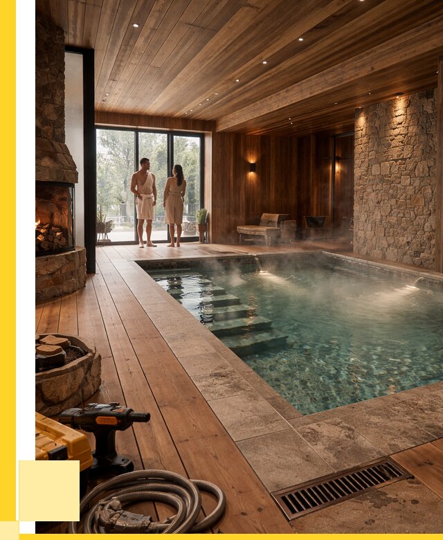 Проекты бань с бассейном под ключ в Твери от 81525 р., ЭриданТвр