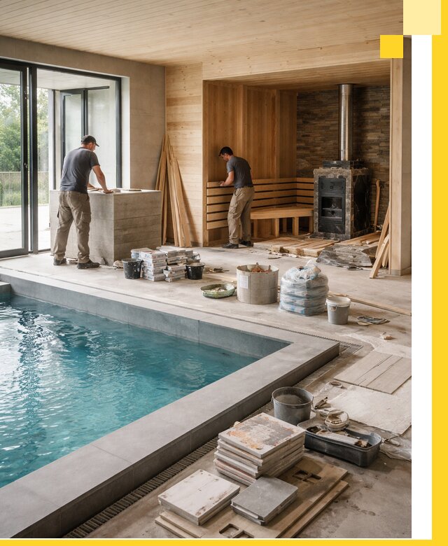 Проектирование и строительство бань с бассейном в Твери