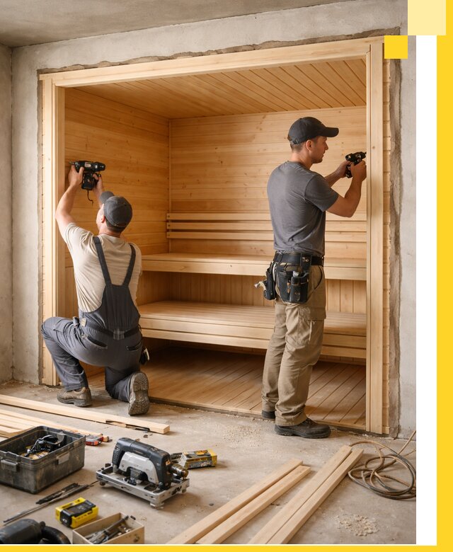 Монтаж саун под ключ в Твери — проектирование и установка