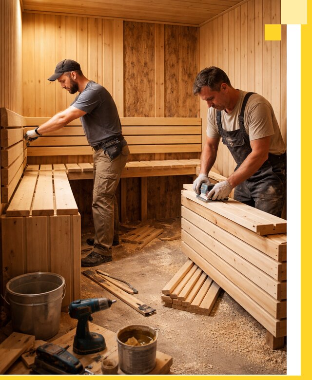 Профессиональный комплексный ремонт саун под ключ в Твери