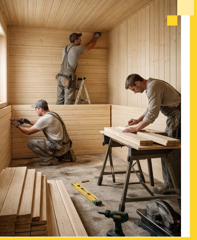 Обшивка саун в Твери из натуральной древесины под ключ