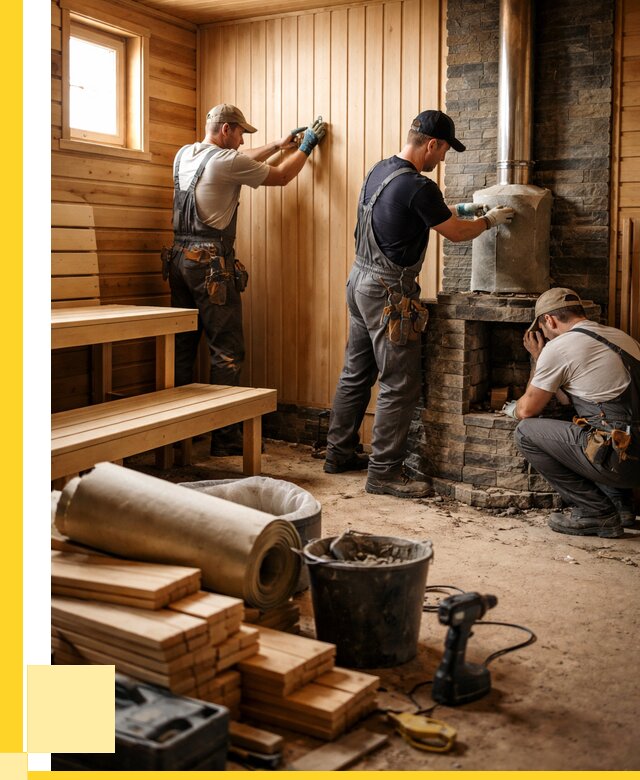 Ремонт бань под ключ в Твери от 48915 р. | ЭриданТвр