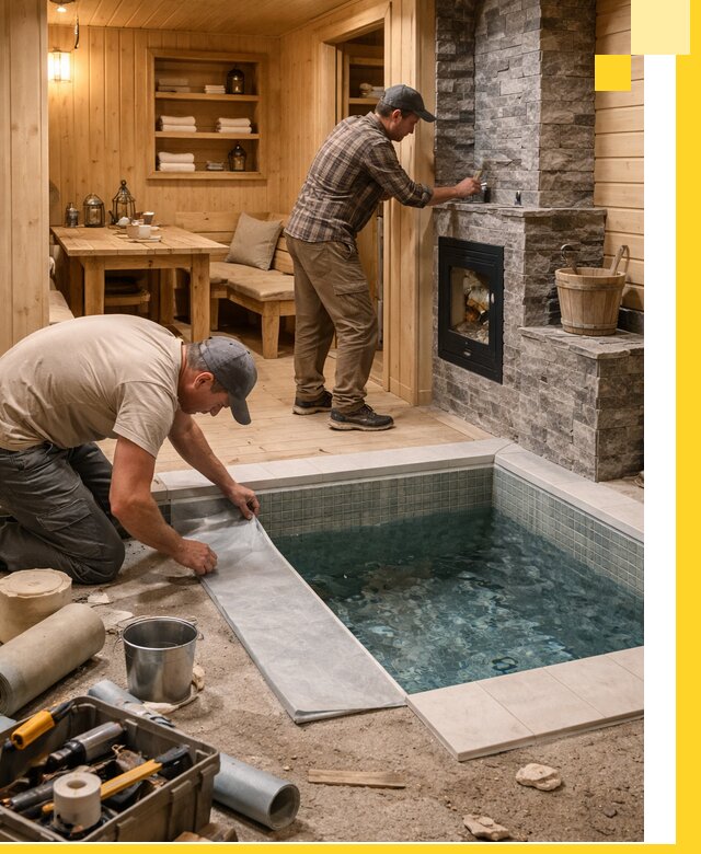 Строительство бань с комнатой отдыха под ключ в Твери