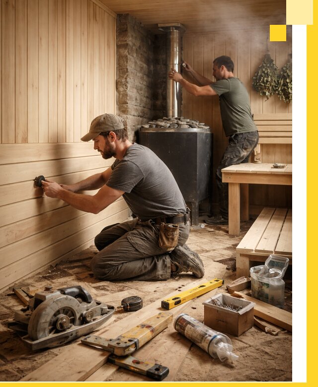 Полное строительство и оснащение парных под ключ в Твери