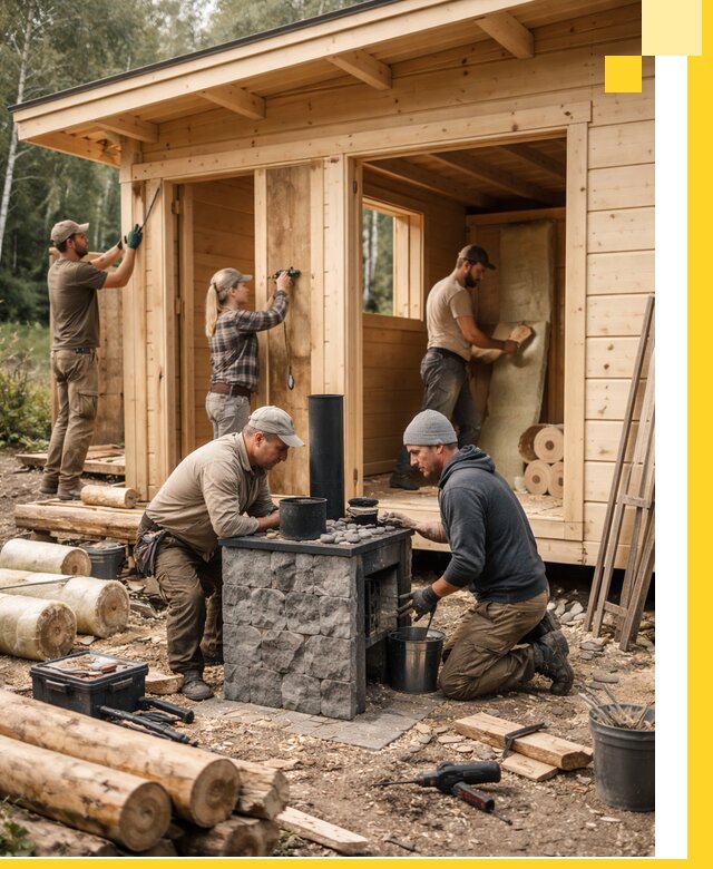 Купить баню под ключ в Твери строительство монтаж отделка