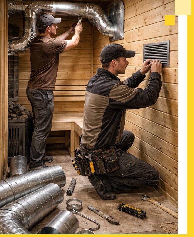 Проектирование и монтаж вентиляции бани в Твери под ключ