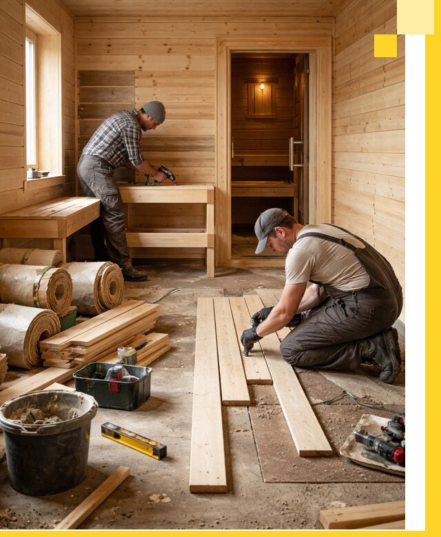 Индивидуальный проект бани с комнатой отдыха под ключ в Твери