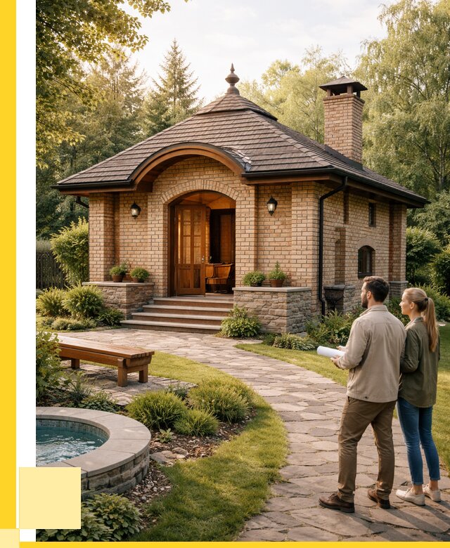 Проект кирпичной бани в Твери от 32610 р. | ЭриданТвр