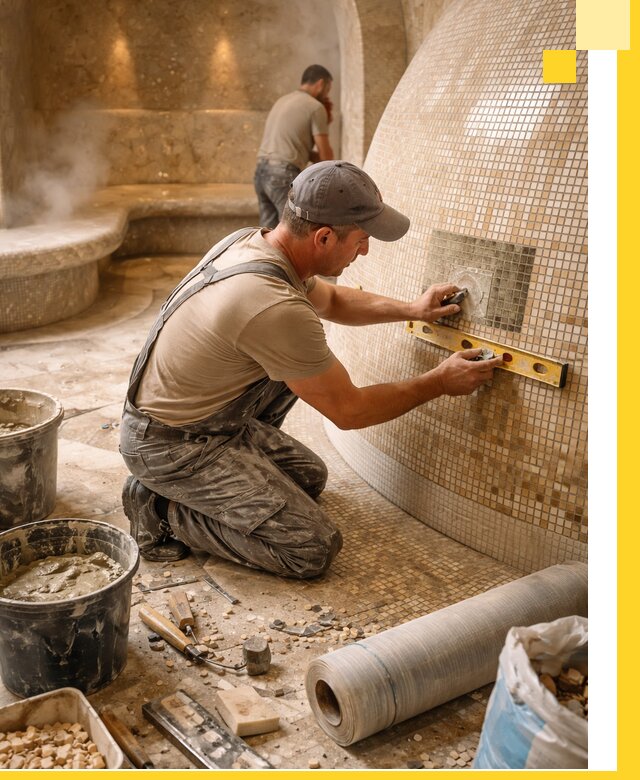 Хамам под ключ в Твери: проектирование, строительство, отделка