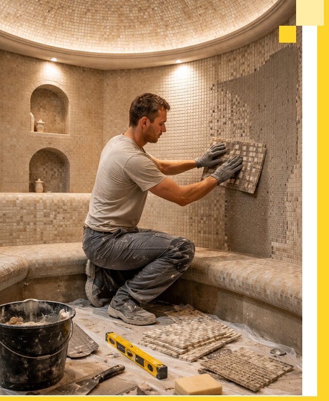 Устройство и монтаж домашнего хамама под ключ в Твери