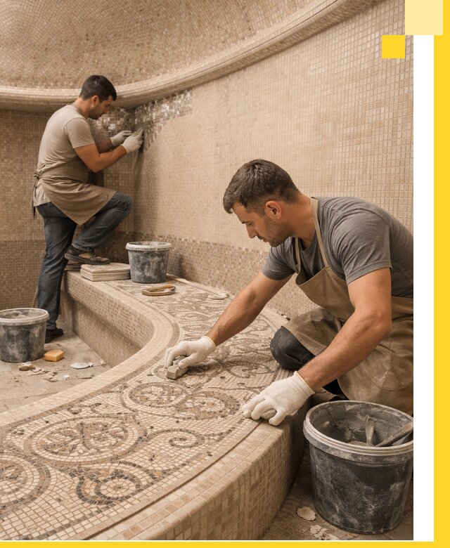 Плитка для хамама в Твери, укладка, подбор и поставка