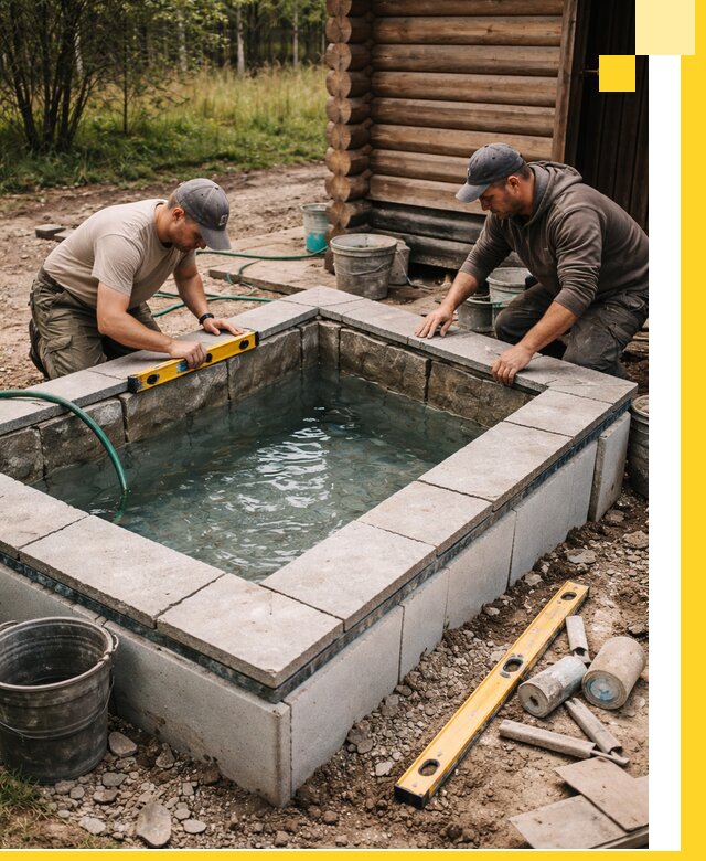 Изготовление и установка холодных купелей под ключ в Твери